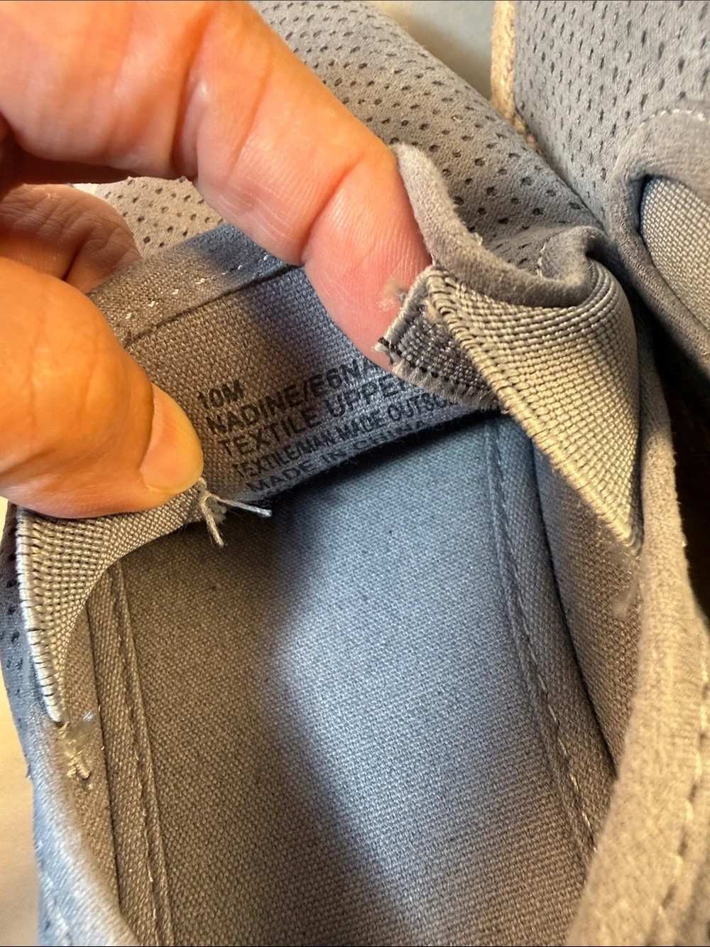Esprit Gray Perforated Slip-On Espadrilles